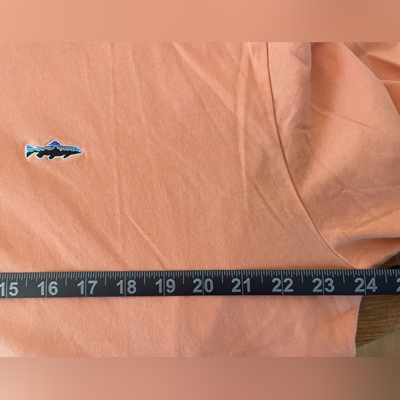 Patagonia Polo Shirt Men’s Trout 100% Organic Cotton Orange Size XL Outdoors - Picture 7 of 9